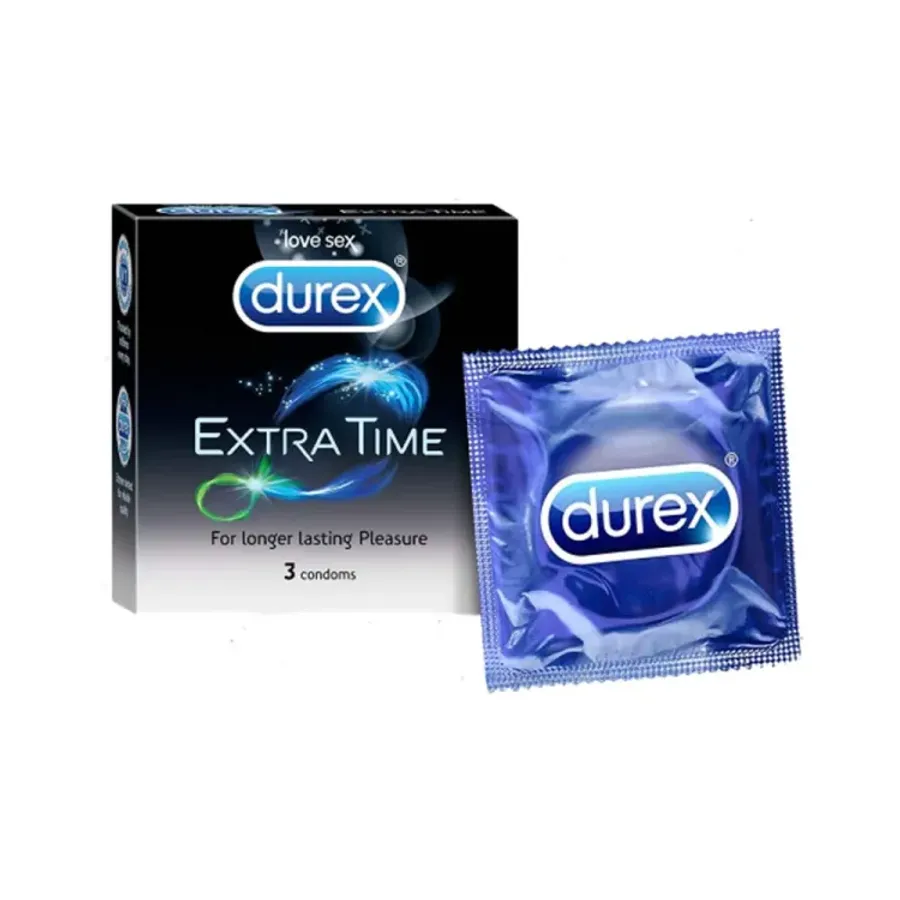Durex Extra Time Condom - Single Pack - 3pcs Condom
