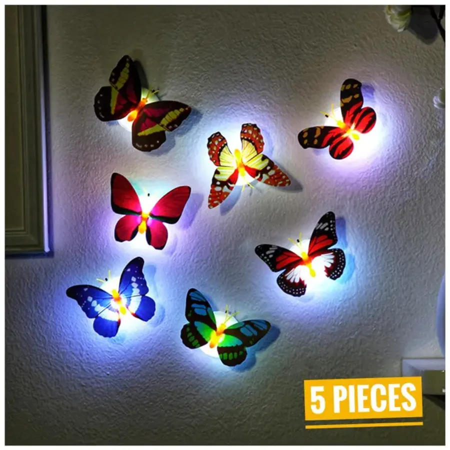 Butterfly Home Decor Well Light Night 5 Pieces