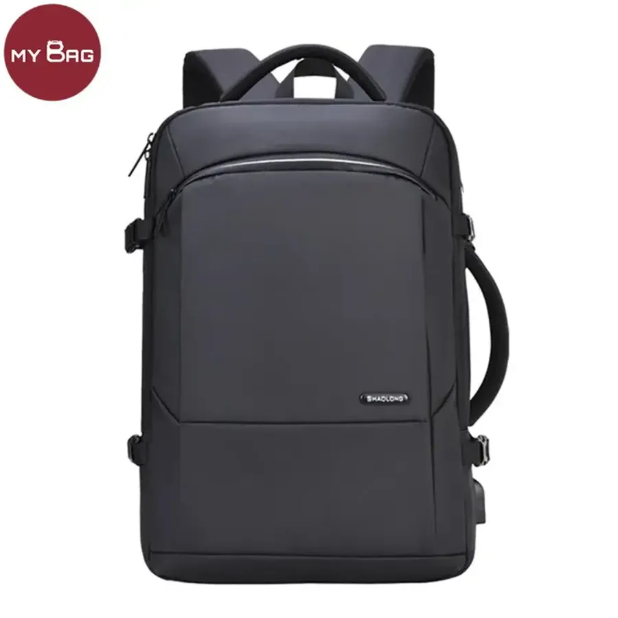 Shaolong 2020-2# 19 Inch Premium Quality Laptop Business And Travel Backpack (Black)